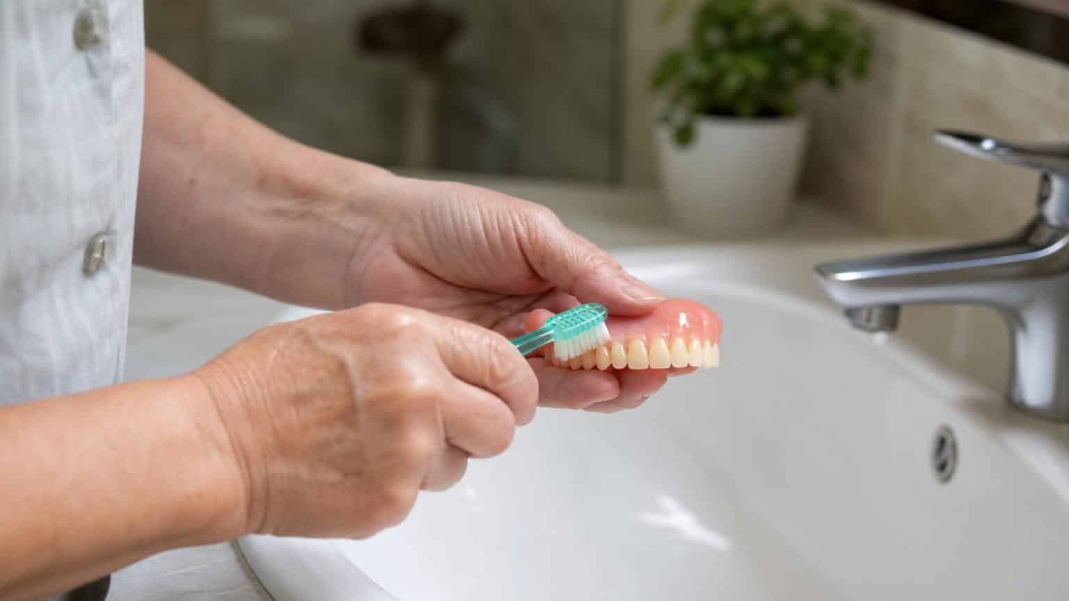 Cómo limpiar prótesis dentales
