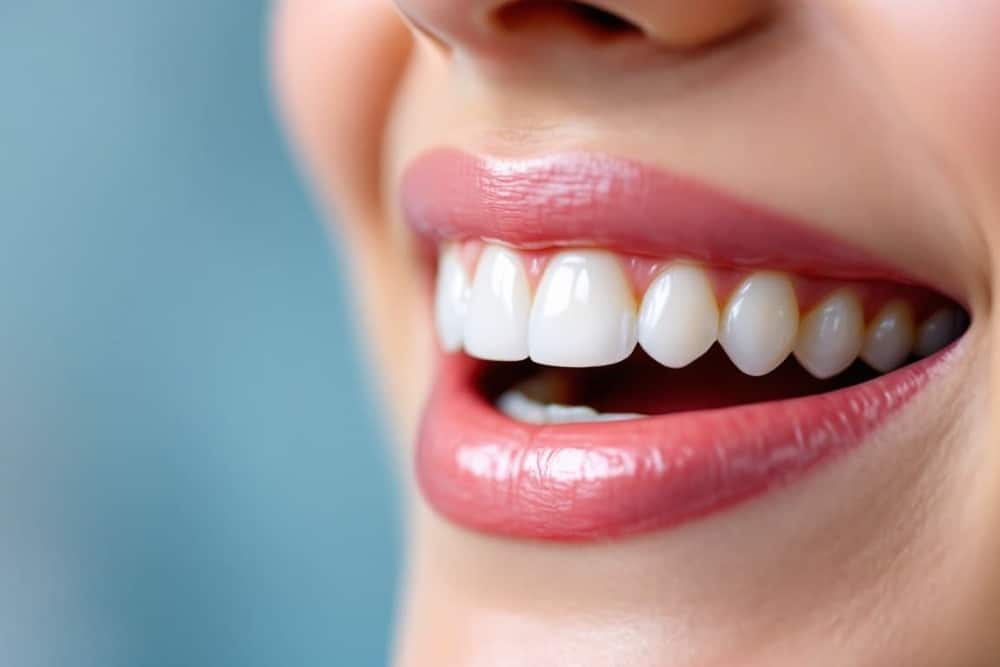sonrisa dientes alineados estetica dental mujer